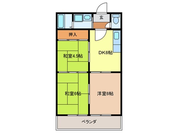 ハイツ柏の物件間取画像